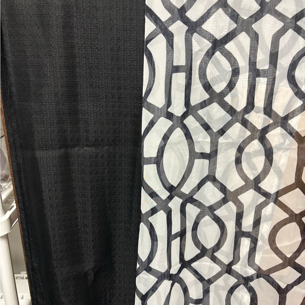Black and White Geometric Curtains